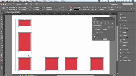 distribute text boxes evenly indesign|InDesign align panel.